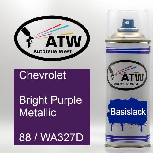 Chevrolet, Bright Purple Metallic, 88 / WA327D: 400ml Sprühdose, von ATW Autoteile West.